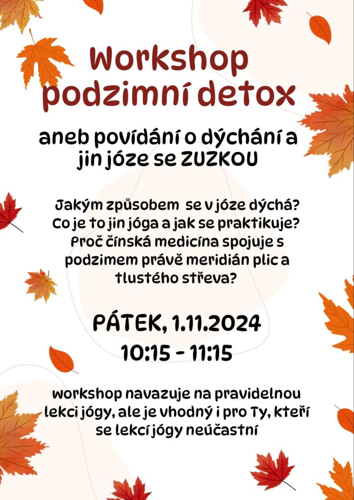 Pozvánka na workshop podzimní detox